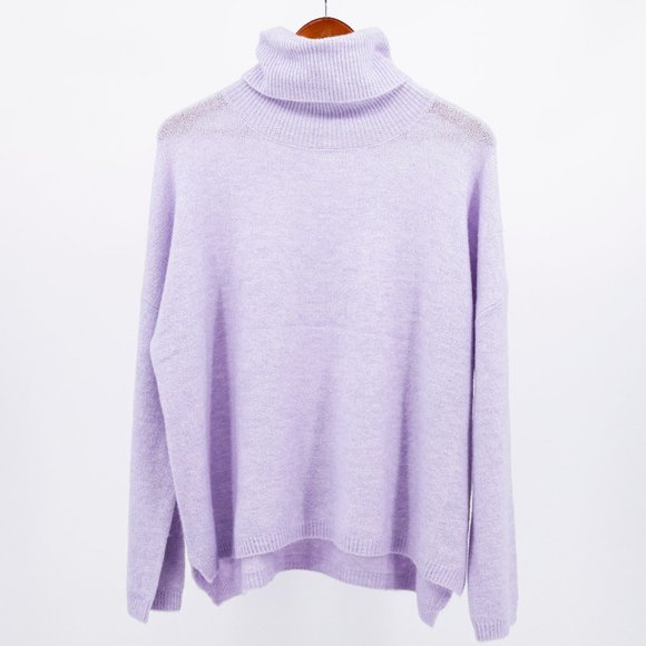 Splendid Sweaters - Splendid Lilac Wool Turtleneck Sweater - Size L - Excellent Condition